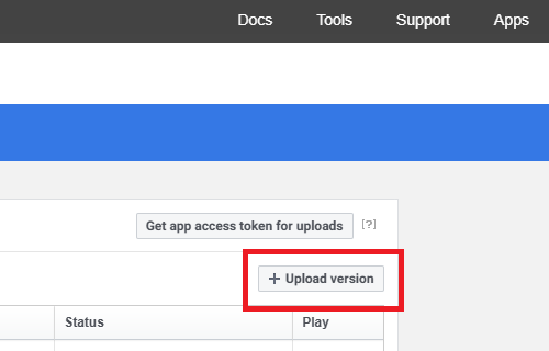 Upload verison