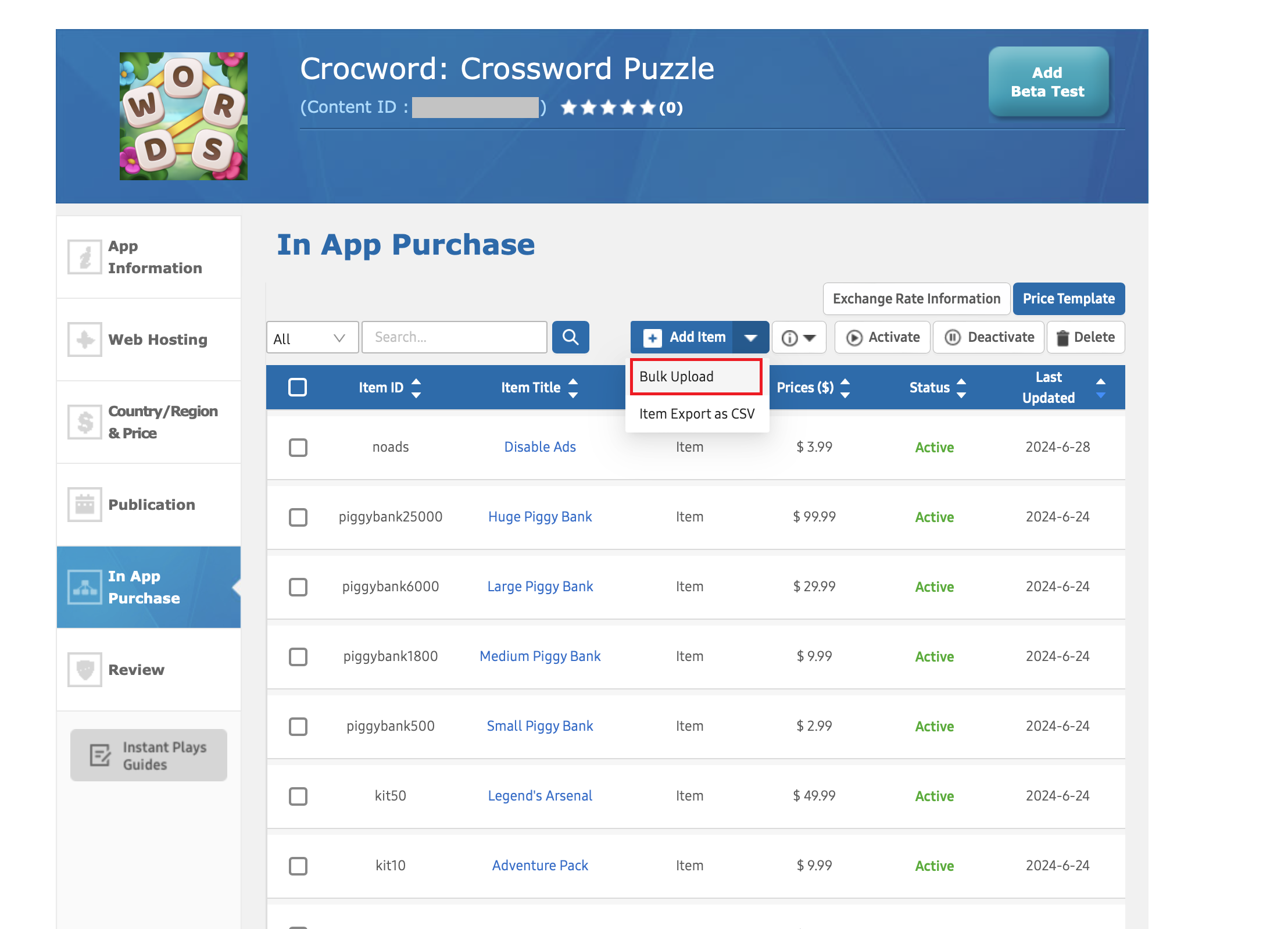 Upload Products